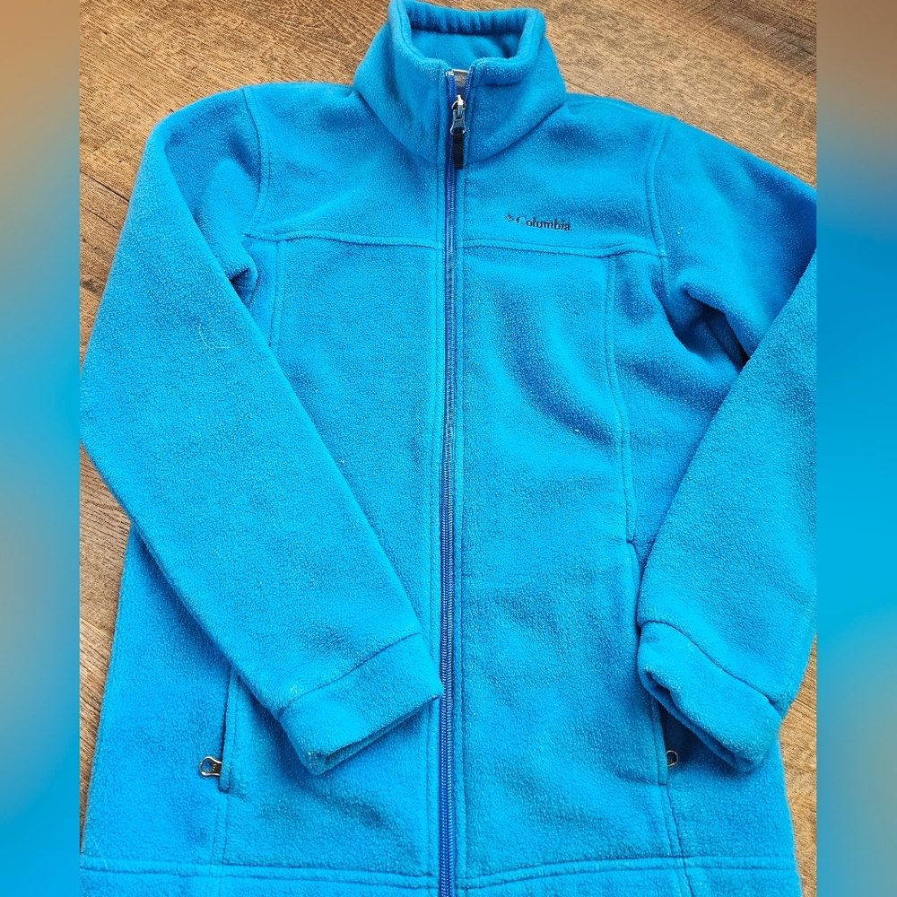 Columbia Vibrant Blue Full-Zip Fleece SZ Ym